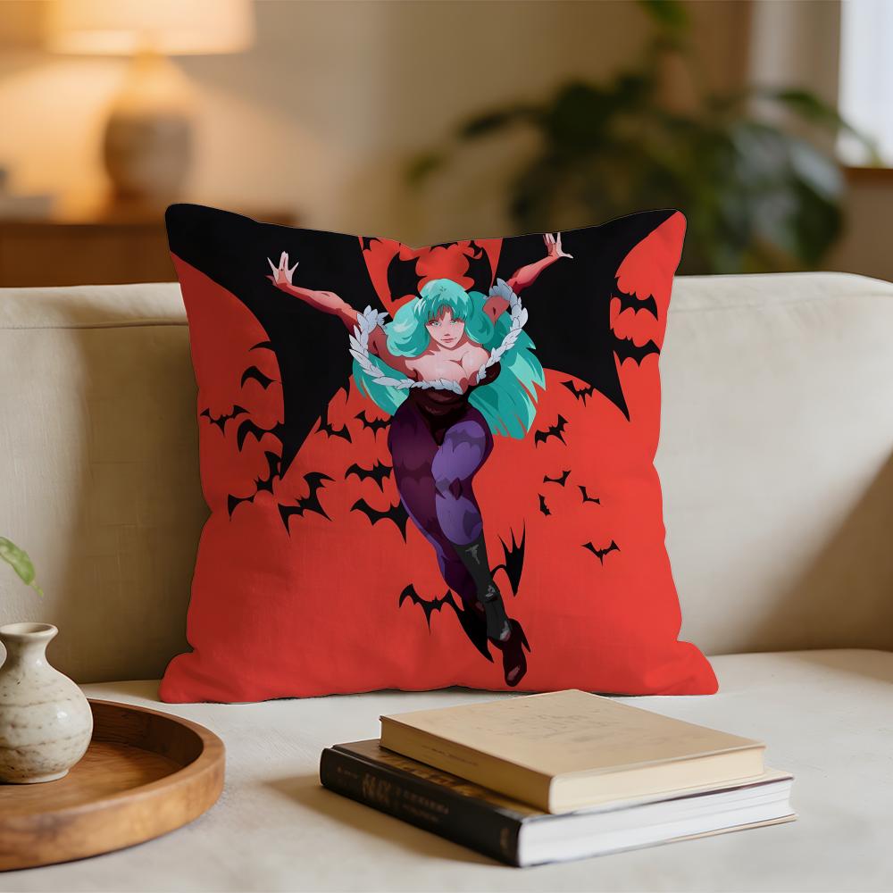 DDarkstalkers MMorrigan Cushion Cover Short plush pillowcase for bed sofa carwashable