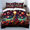 Santa, gifts, Christmas tree. Bedding sets Duvet cover sets Duvet covers Pillowcases(1*Duvet Cover 2*Pillowcases without duvet insert)