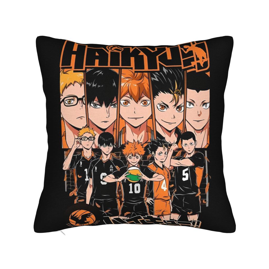 Haikyuu Квадратные Наволочки Волейбол Манга Чехол для Подушки Креативный Полиэстер Декор Наволочка для Дома 18x18