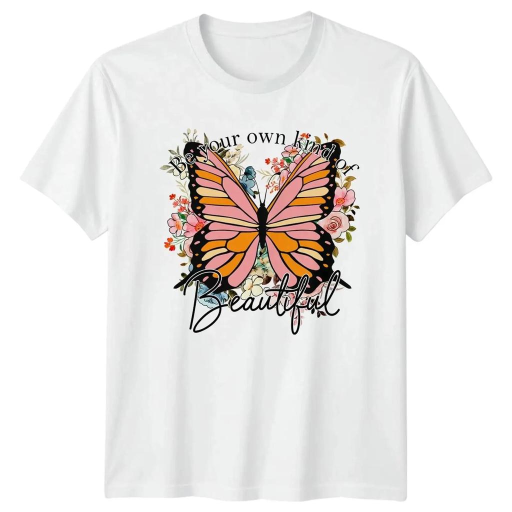 Be Your Own Kind Of Daunisex T Shirt Schmetterling Bluunisex Natur Inspirierend Vintage Casual Unisex Homme Comfortable