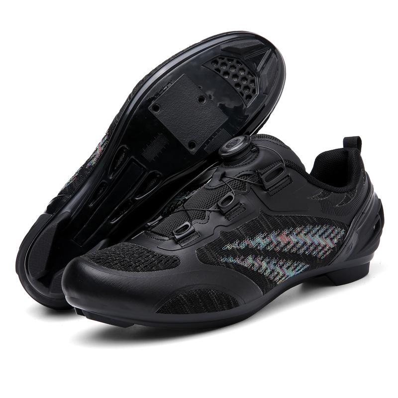 Foreign Trade Mesh Breathable Bicycle Shoes Cycling Shoes Men and Women Road Bike Lock Shoes Mountain Bike Shoes