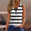 Womens Tank Top V Neck Basic Printed Casual Summer Sleeveless Top