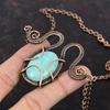 Amazonite Necklace Copper Wire Wrapped Jewelry Adjustable Necklace Gemstone Jewelry Copper Necklace Handmade Wire Wrap Necklace Gift For Mom