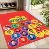 1Pc Wiggles Beach Party Carpet Rug Customizable Soft Washable Antislip Home Living Room Sofa Mats Personalized Rug 0917151