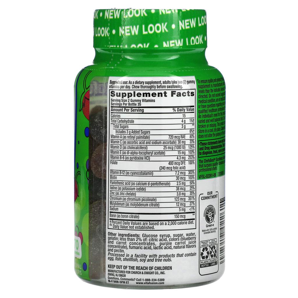 VitaFusion Комплекс поливитаминов для мужчин, натуральный ягодный вкус, 70 жевательных таблеток