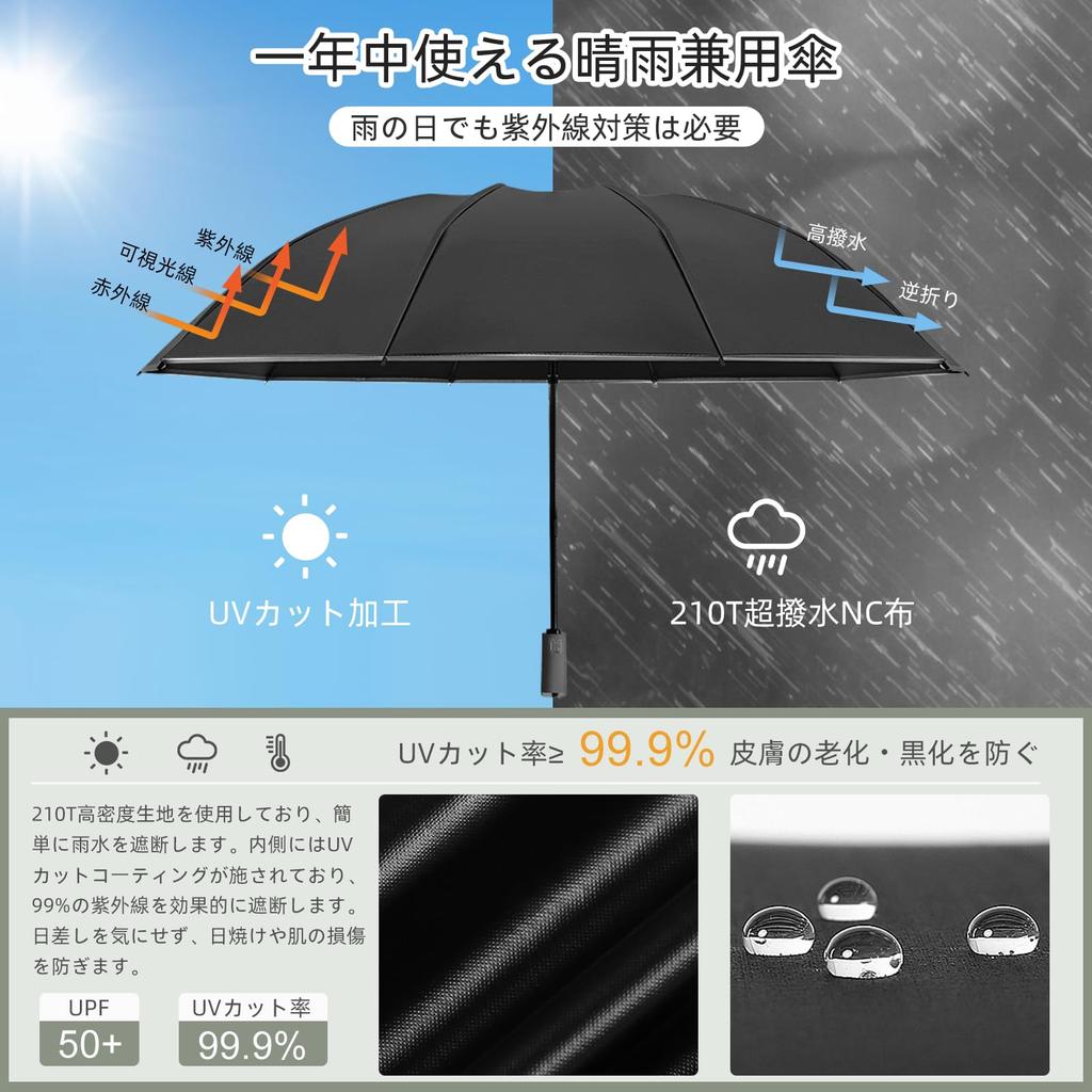 Складной автоматический диаметр обратный супер водный зонт 10 двойной для солнечного и дождливого ветра сильный дождь УФ отражающий УФ легкий складной дождливый