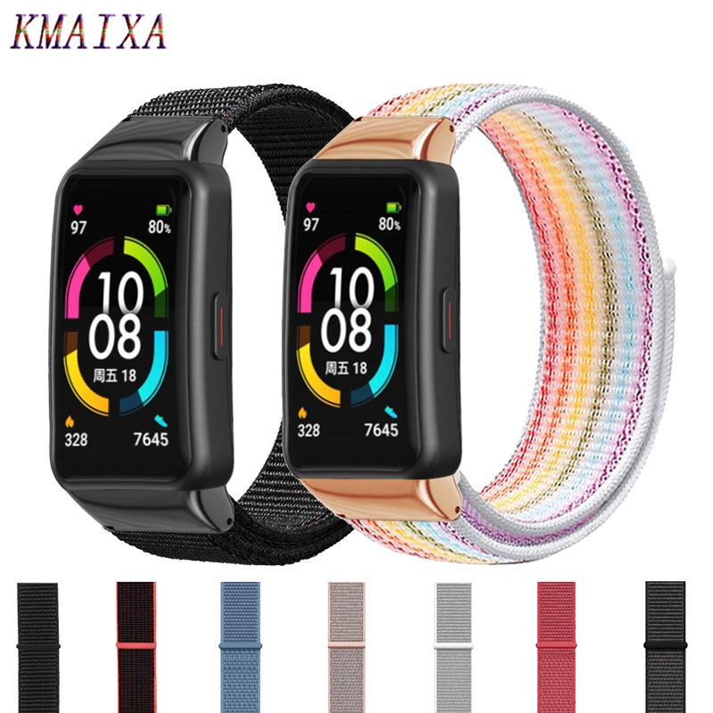 Нейлоновый ремешок для Huawei Band 6/6 Pro huawei band6 Смарт-часы Запасной ремень correa Дышащий Спортивный браслет Honor Band 6 Ремешок