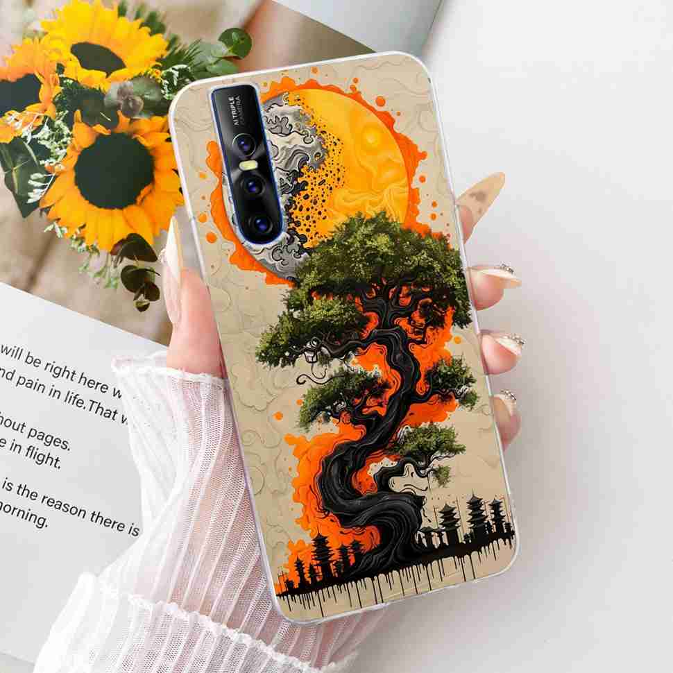 For Vivo V15 Pro Casing Soft Silicone Colorful Butterfly Cover For Vivo V 15 V15 VivoV15 Pro Fundas Capa Full Protective Case