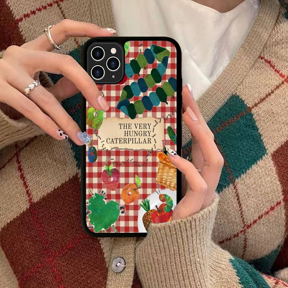 Очень голодная гусеница Для IPhone 17 16 15 14 13 Pro 12 11 Pro Max Жесткие Чехлы для Телефона из PC+TPU Задняя Крышка