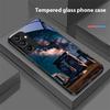 Пирамида Звездное небо Для Samsung Galaxy A15 5G 54 4G 51 50 24 35 90 71 12 51 53 52S 80 22 34 Черный Чехол для телефона из закаленного стекла