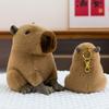 Cute Simulation Capybara Plush Toy Children Sleeping Pillow Backpack Card Pendant Guinea Pig Doll