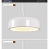 Modern LED Suspension Hanging Light - Ceiling Chandelier, 60cm, White, Ideal for Dining Bedroom Hotel Bar
