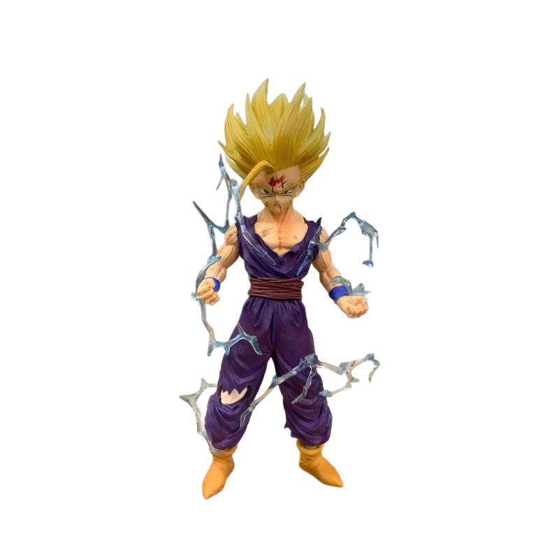 Фигурка Гонана из Dragon Ball Super в форме Супер Сайяна 2, поврежденная в бою, в боевой позе
