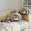 Huggable Stuffed Cat Pillow Lifelike Simulation Cat Pillow Cute Manul Plush Toy  Bedroom Decoration