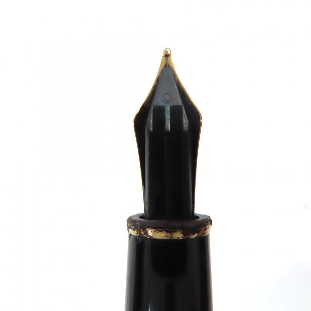 Очень хорошая перьевая ручка MONTBLANC Meisterstück Classic белая звезда Черное золото 14К Б/У