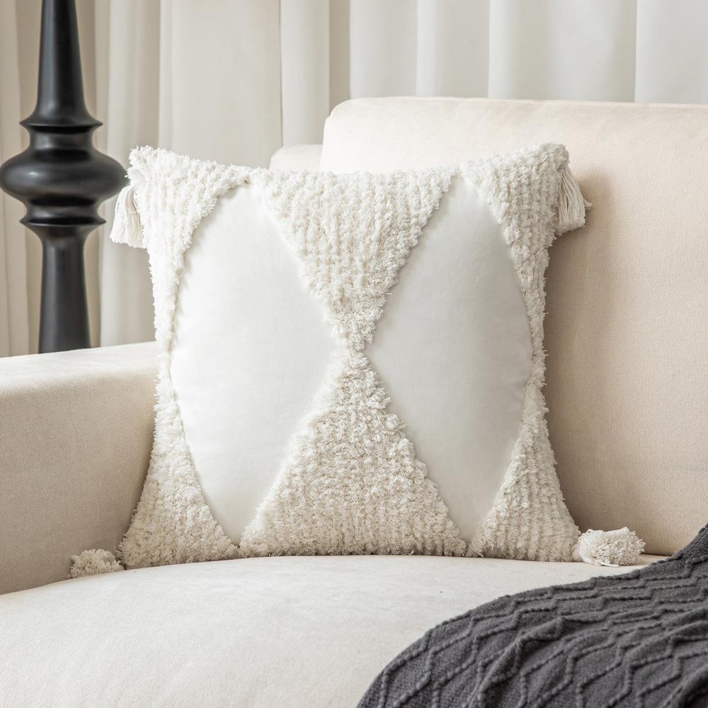 French Small Fragrant Pillow High-end Soft Living Room Sofa Light Luxury Pillow Cushion Square Pillow Cover Bedside Cushion