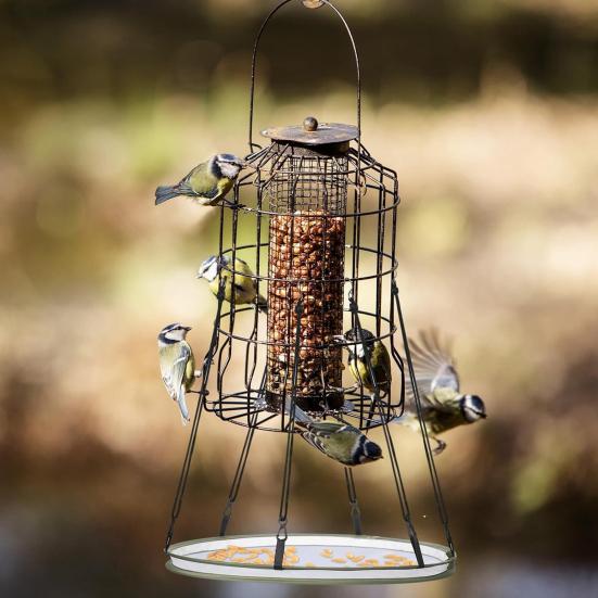 Birdseed Catcher Tray Universal Bird Feeder Attachment Hanging Hoop Platform for Hummingbird Feeders Bee Feeder Garden Accessories