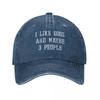Funny I Like Dogs And Maybe 3 People Pet Owner Gift Baseball Cap Military Tactical Cap Hats Hat Ladies Men'S
