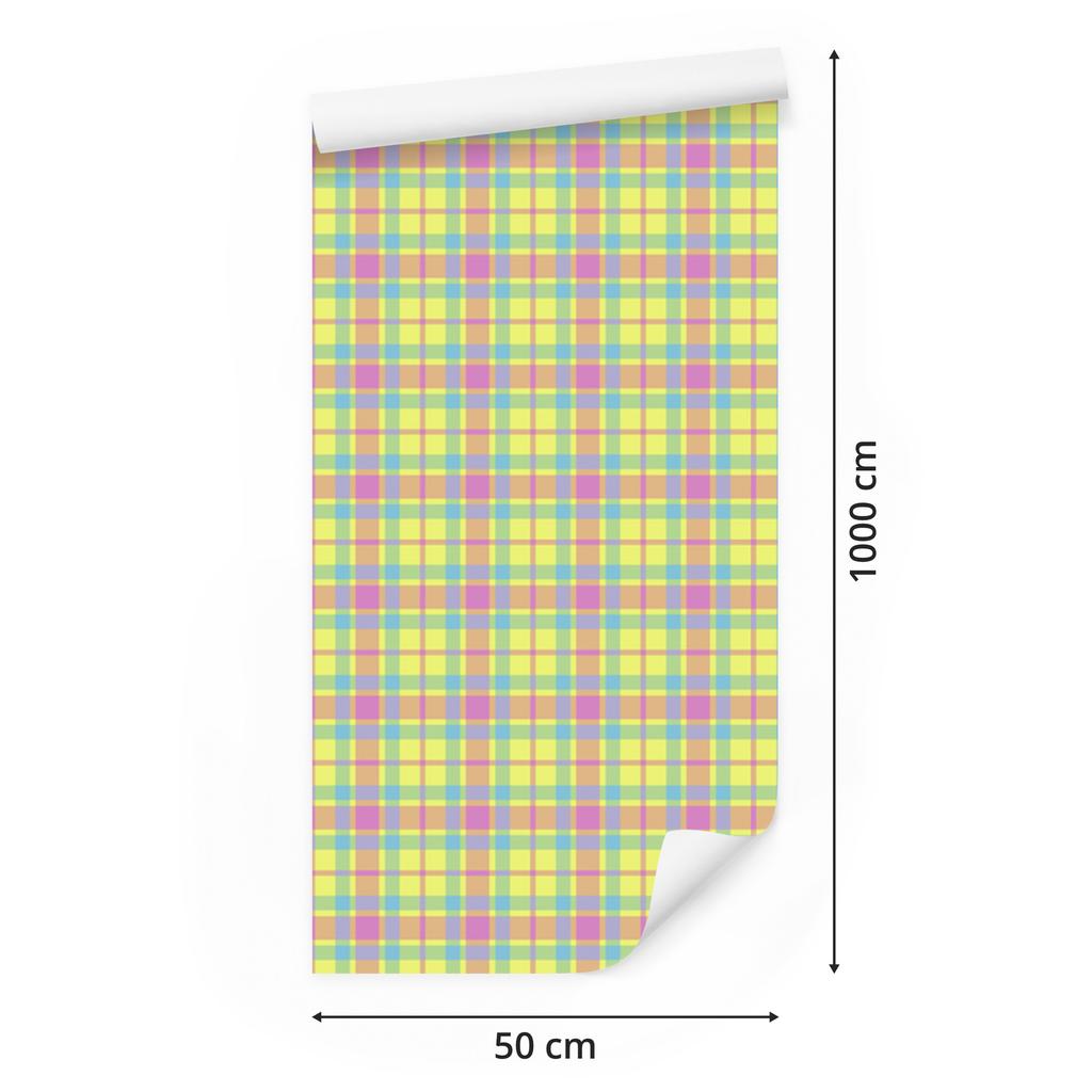 Candy Lattice Wallpaper Cream and Lime for Living Room and Bedroom 50x1000