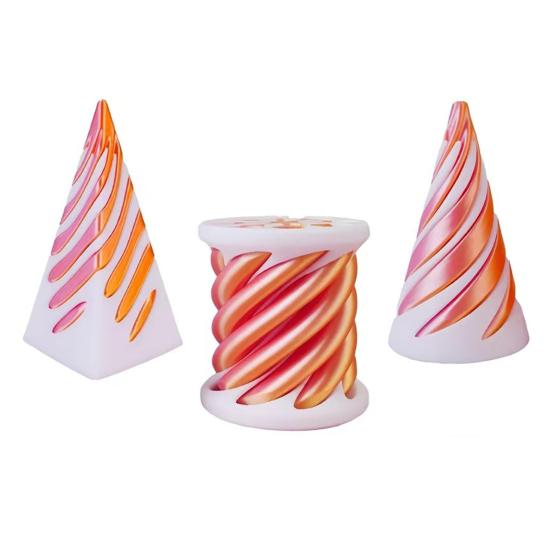3 шт./набор 3D-печатных спиральных конусов, невозможных пирамид, проходных скульптур, спиральных цилиндров, фигурок, снятия стресса, тревожности, обучающих игрушек-пирамид