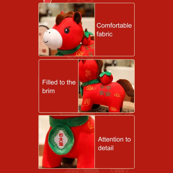 2026 год Лошади Фигурка Украшение Символ Удачи Новогодняя Кукла Китайский Зодиак Лошадь Орнамент Праздничный Декор