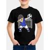 Cool football T-shirt, children's T-shirt, boys' outdoor baby summer outfit, short sleeved 3D football print, girls' T-shirt