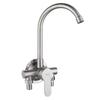 304 Stainless Steel Wall Mount Kitchen Faucet Hot Cold Water Mixer Tap for Laundry Sink Vegetable Basin Surface Mounted Spout