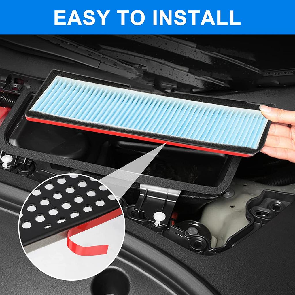 For Tesla Model 3 2021 2022 Car Intake Air Filter Melt Blown Fabric Flow Vent Cover Trim Dust Prevention Intake Cover