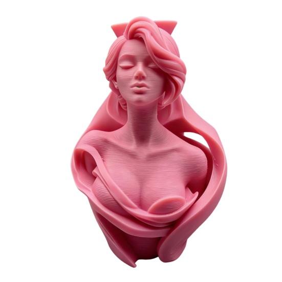 3D-печатная ваза-бюст человека, Художественная скульптура-кашпо для суккулентов, Матовый ПЛА Настольный декор, Креативный подарок для любителей искусства Новоселье
