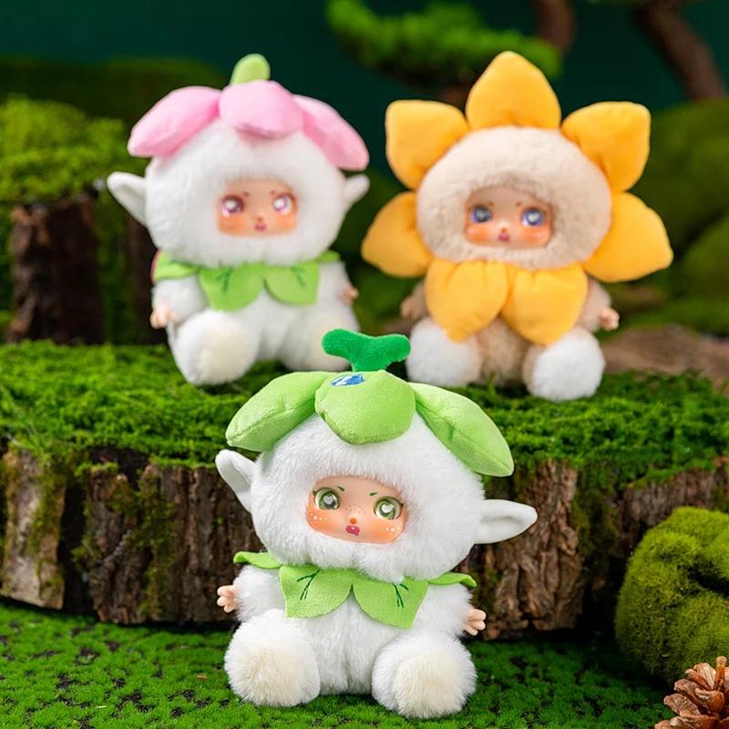 14cm Flower Elf  Doll Plush Toy Cute Figure Toys Keychain Kawaii Sunflower Elf Figures Bag Backpack Pendant Kid Gift