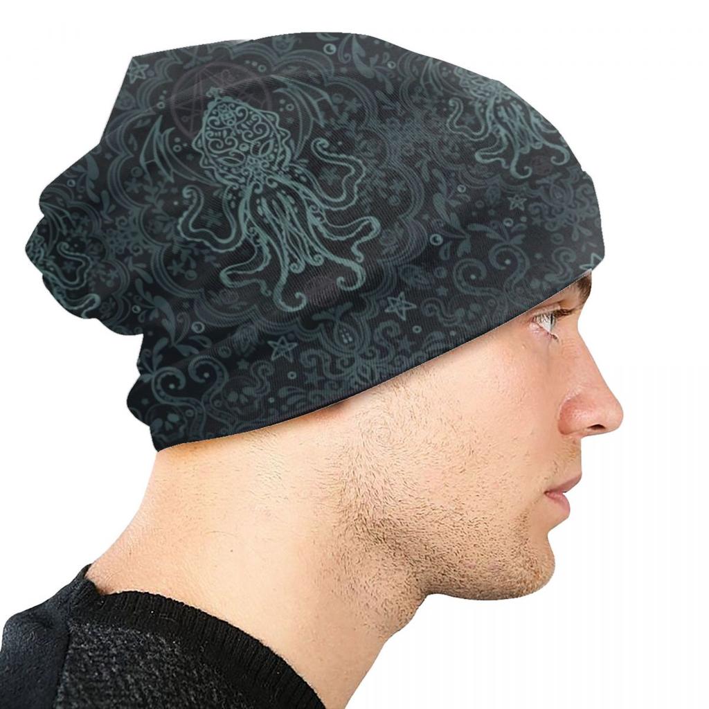 Ктулху Мифы Лавкрафта Skullies Шапочки Шапки Унисекс Хип-Хоп Зимняя Теплая Вязаная Шапка Для Взрослых Фильм Ужасов Монстр Капот Шапки