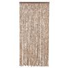 VidaXL Fly Curtain, Insect Screen with Hook, Adjustable Length and Width Door Curtain, Beige and Brown 377321