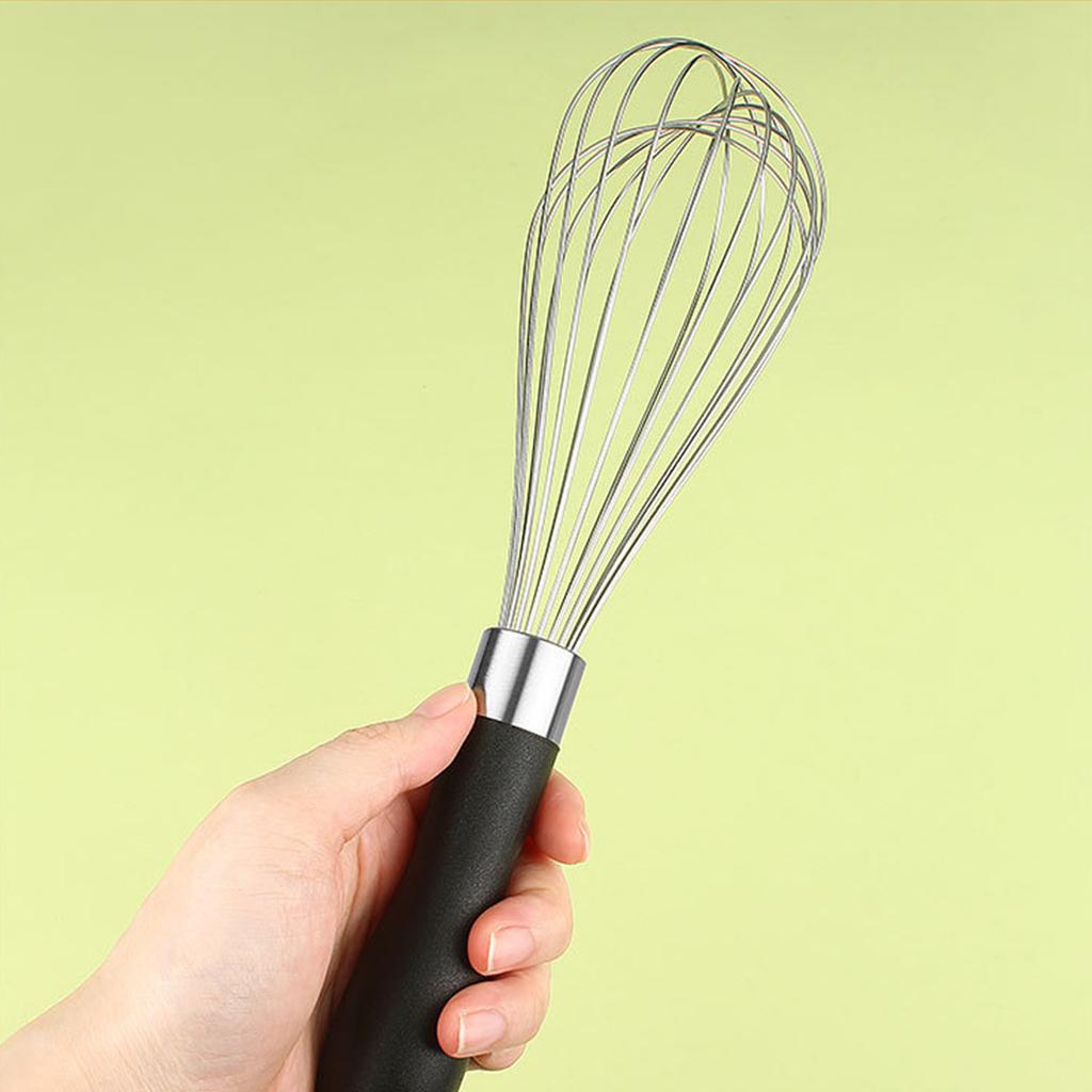 Stainless Steel Manual Whisk Heavy Duty Baking Tool Egg Beater For Cake Cream Mixing With Ergonomic Handle