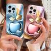 Apple Золотые листья для iPhone 16 E 15 14 13 Plus 12 mini 11 Pro Max XR Xs Max 16E X 7 8 6 6S 2022 Чехол для телефона из закаленного стекла