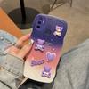 For OPPO F11 A31 A5 A9 2020 A16 A33 A53 A53S A15 A15S Case Soft Silicone Casing Waves Back Cover 3D Stereoscopic Cute Bear Phone Case