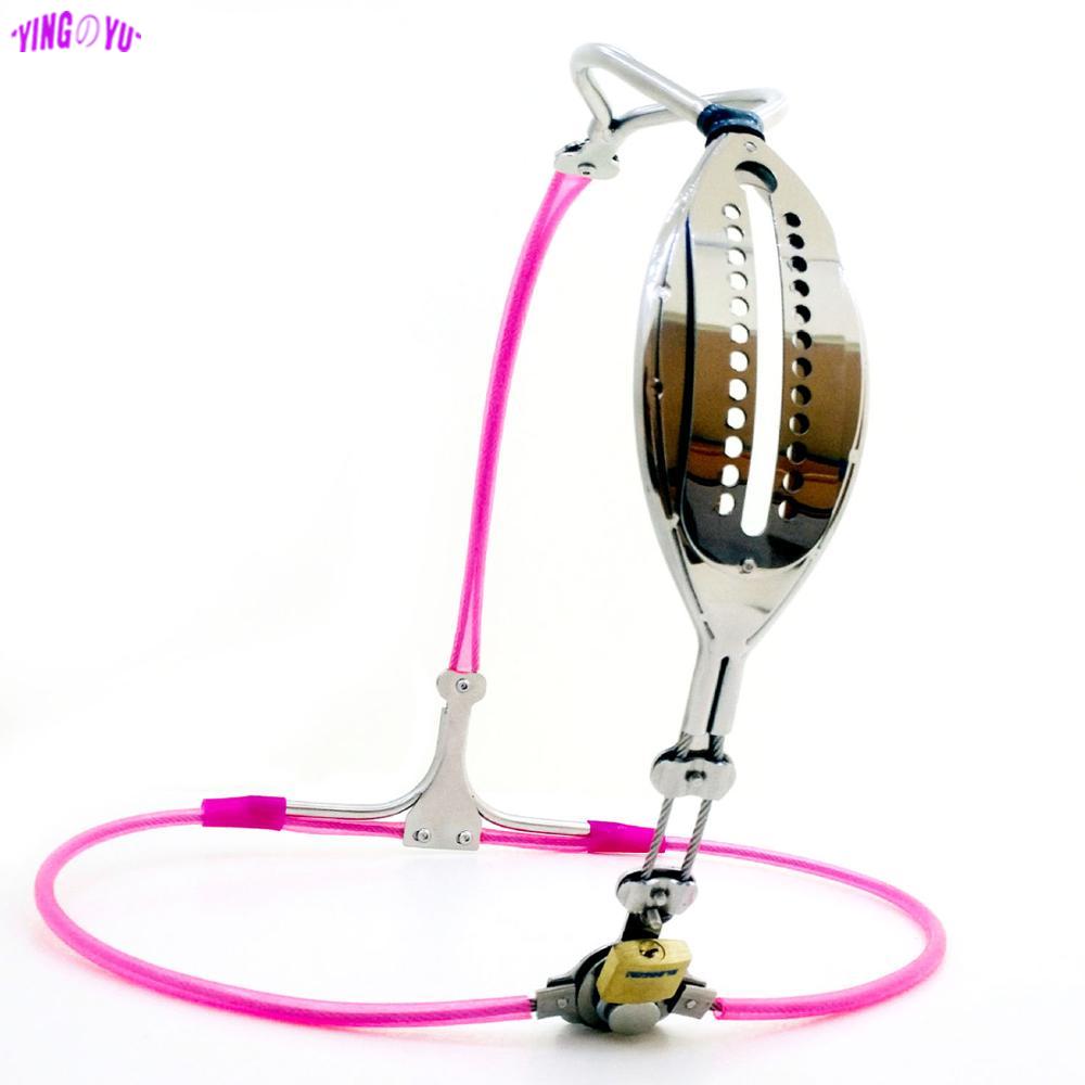 Female Light Weight Leather Chastity Belt Stainless Steel Lock BDSM Bondage Pants Sexy Underwear Sex Toys for Women Couples Game
