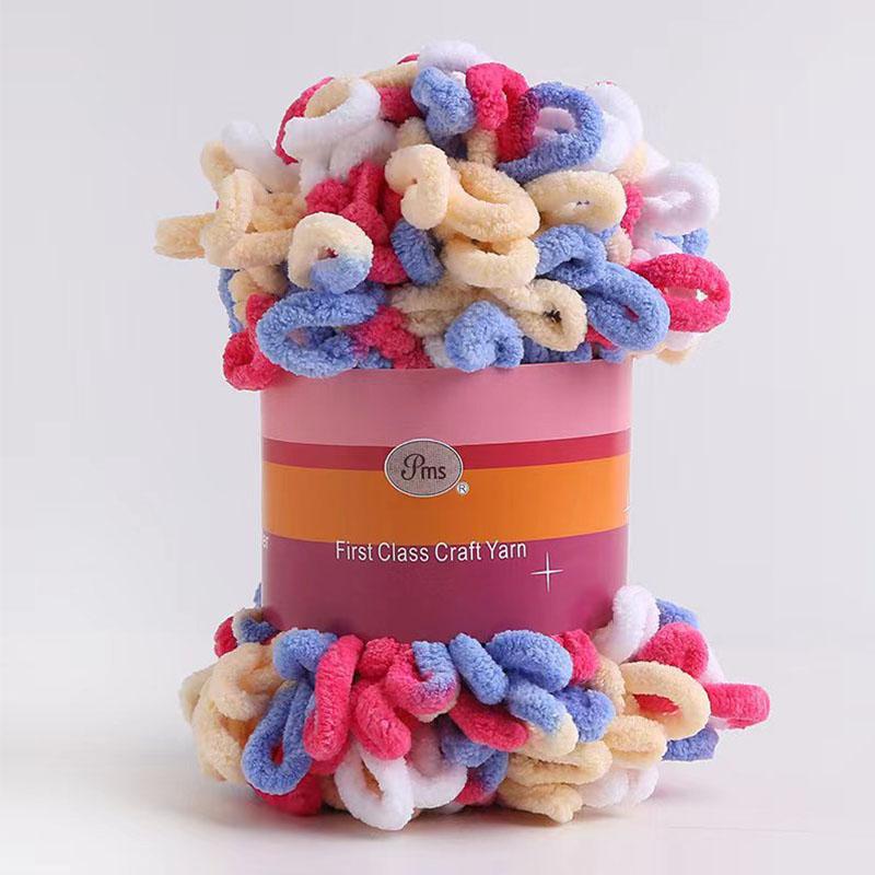 100g Velvet Chunky Yarn Crochet Scarf Finger Knitting Blanket DIY Hand-Woven Bulky Yarn Looped