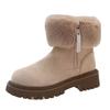 Internet Celebrity Fur Integrated Non-slip Thick-soled Snow Boots Women's Winter Piled and Thickened 2025 New Super Fire Warm Cotton Shoes