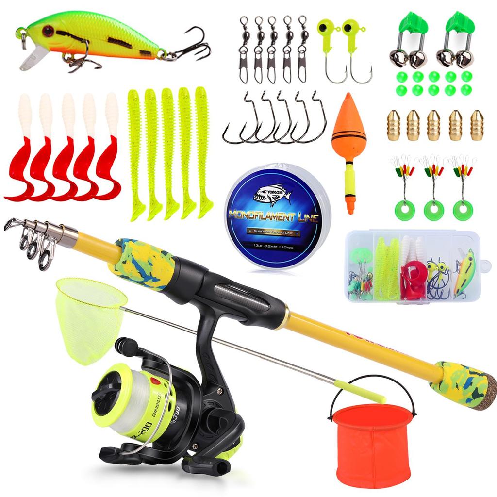 Портативная телескопическая удочка и катушка, комплекты для путешествий, спорта на открытом воздухе, наборы спиннинговых удочек