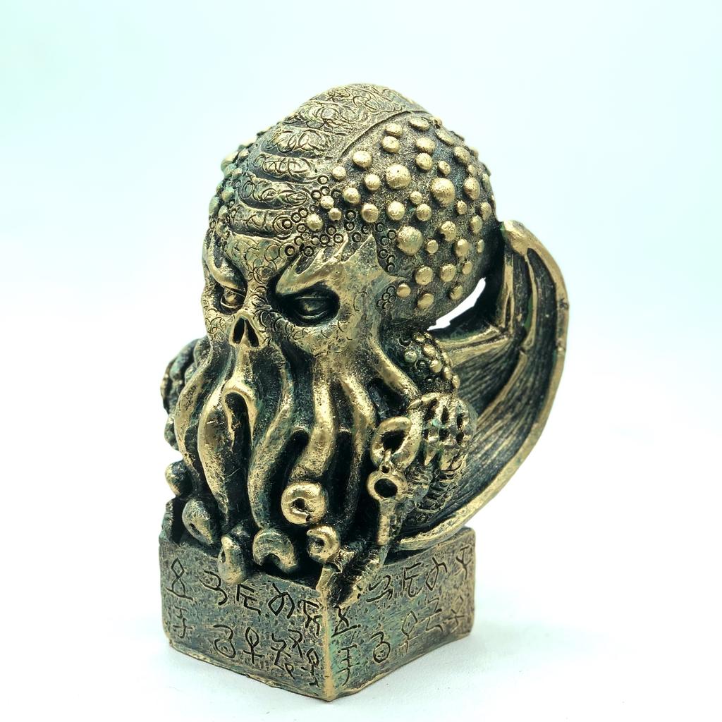 Vintage Skull Cthulhu Statue Home Decor Resin Crafts Ornaments Octopus Modern Sculpture Figures Halloween Party Decoration