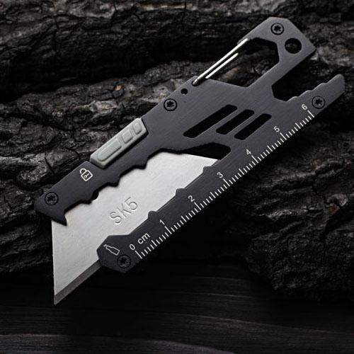 1 5 In Sk5 Multifunctional Utility Knife Stainless Steel Art Edc Paper Cutting Diy Carving Knife With 4 Spare Blades