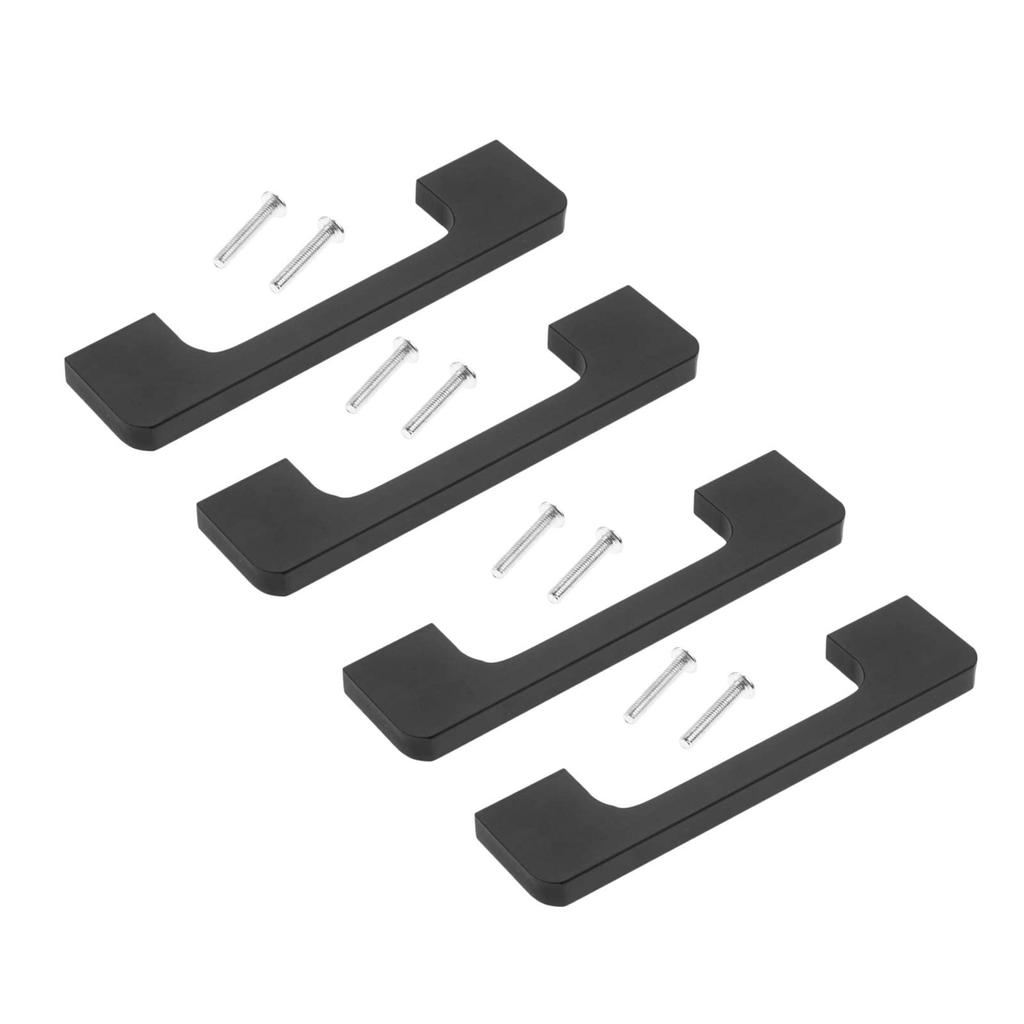 4 Pieces Aluminum Alloy Fits and 96mm Hole Spacing Handles, Chests, Drawers, Cupboards, Doors,