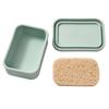 Silicone Drain Soap Dish Square Storage Box Multifunction Travel Soap Box  Food Storage