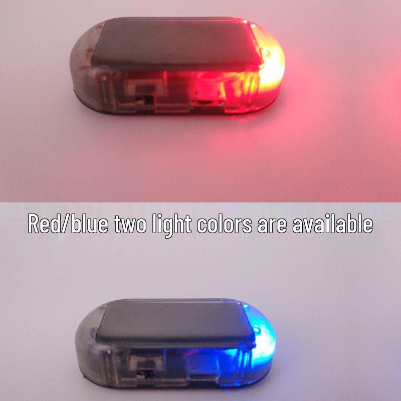 Car Solar Anti-Theft LED Warning Light - Simulated Interior Alarm Flashing Decoration