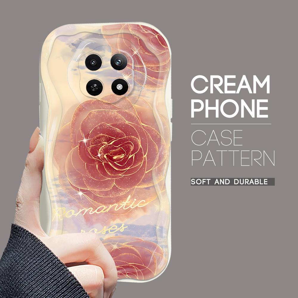 Мультяшный узор кремовая текстура чехол волнистый край мягкий силиконовый чехол для телефона OPPO Reno Realme OnePlus Vivo