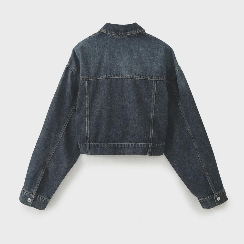 Женская модная джинсовая куртка и прямые брюки с высокой талией 8197003 8197002