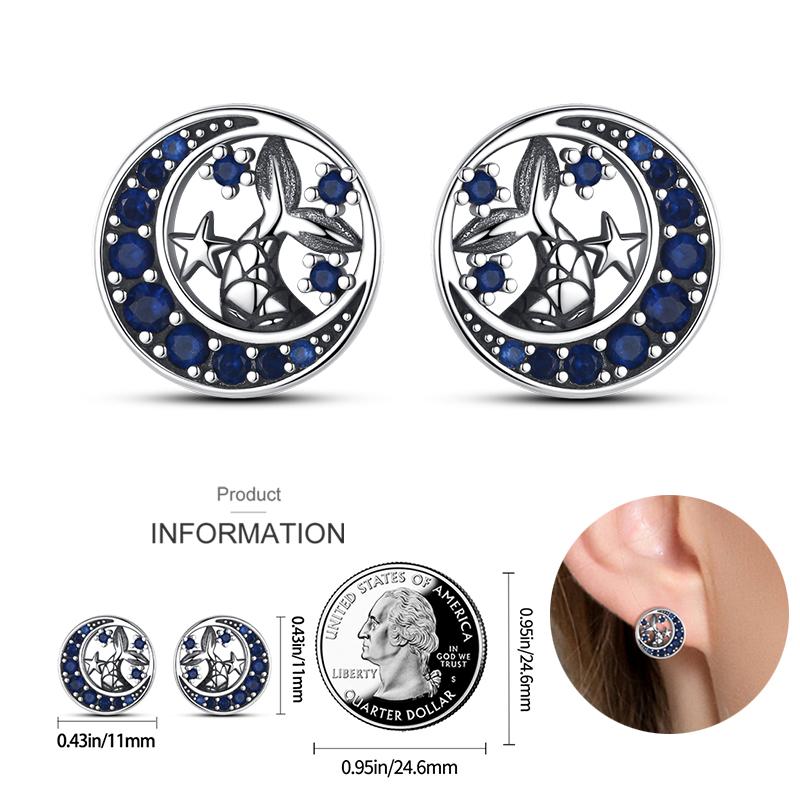 2023 Серебряные светящиеся серьги-ракушки для женщин с фианитами в форме сердца, звезды и луны, серьги-кольца для помолвки и свадьбы