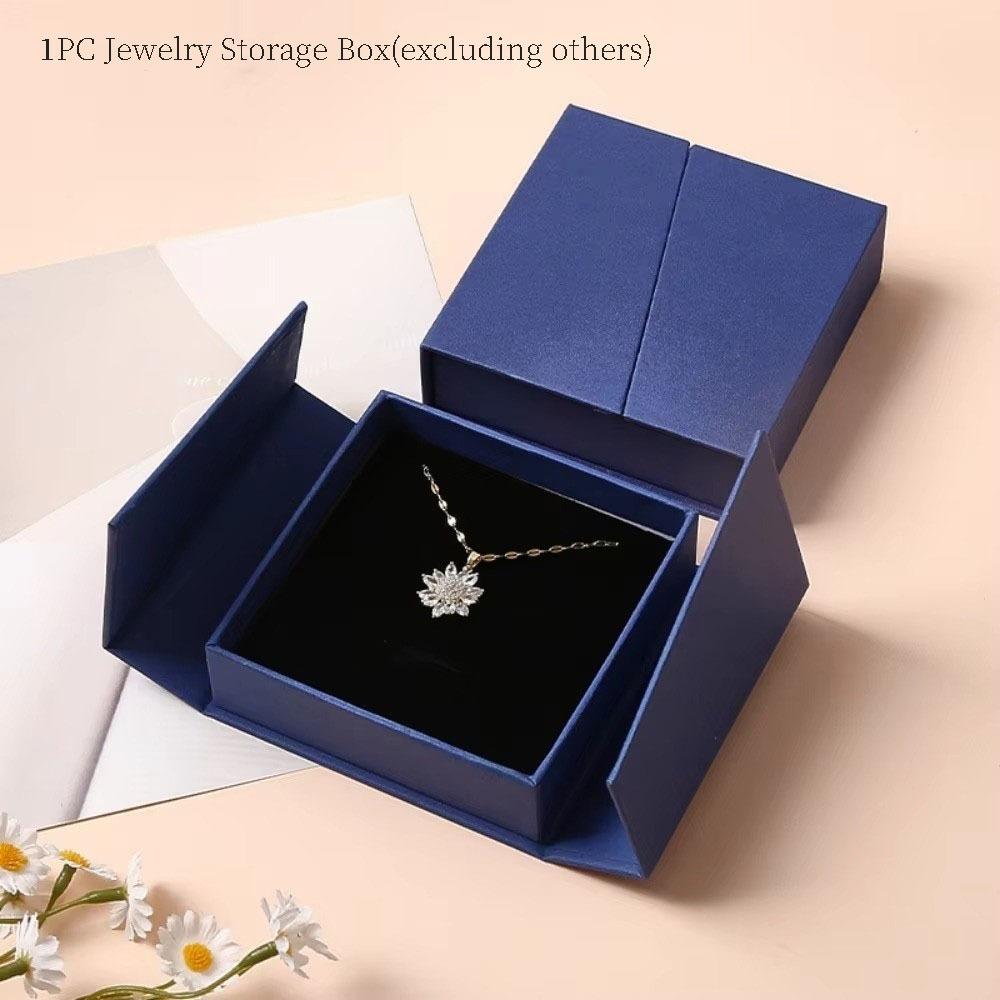 Dual-opening Jewelry Packaging Box Kraft Paper Flip Cover Paper Jewelry Box Gift