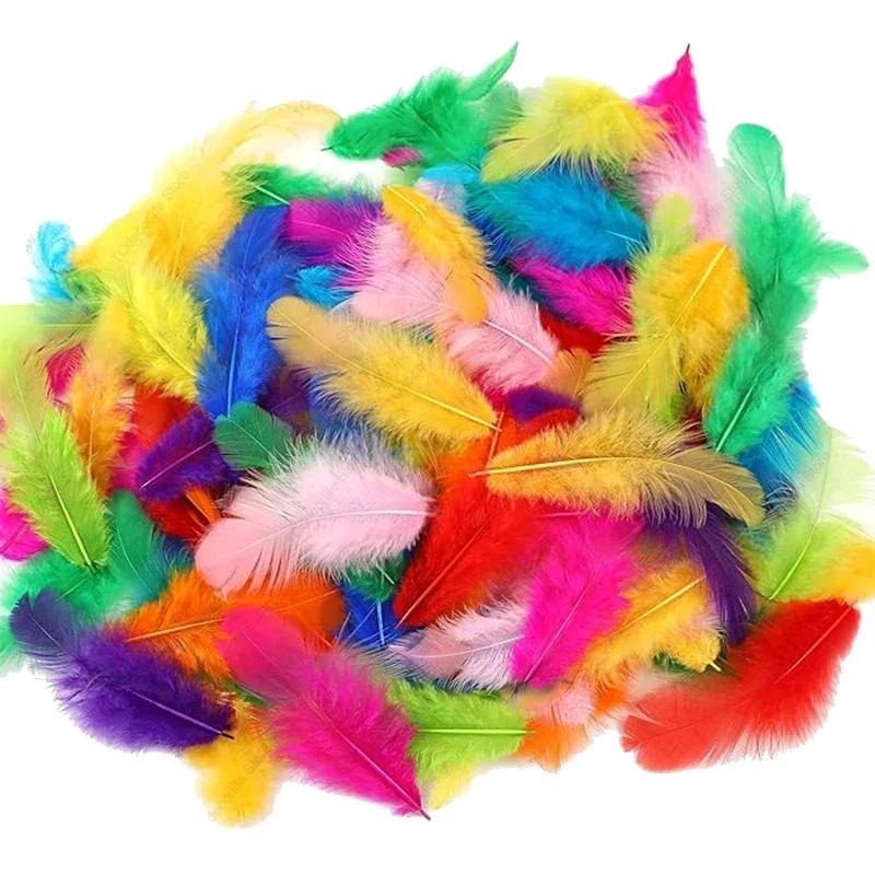 100 шт./пакет 7-12 см Белые Розовые Натуральные Перья Фазана Петуха Плюмас Перо Сделай сам Изготовление Ювелирных Изделий Свадебная Вечеринка Украшение