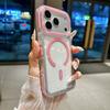 Прозрачный Магнитный Чехол для iPhone 18 Pro Max 17 16 15 14 13 12 Ударопрочный для Magsafe Блок Цветов Рамка Камеры Тонкая Крышка